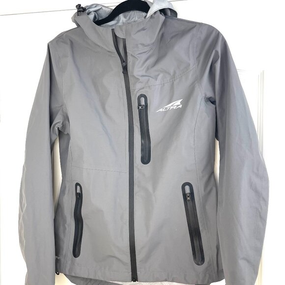 Altra Running Rain Women’s Jacket Small Gray Lightweight Waterproof Windbreaker - Picture 1 of 12